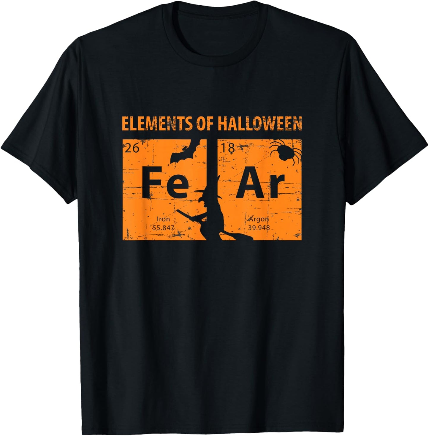 Elements of Halloween (Fear) Periodically T-Shirt - T-Shirt | Black