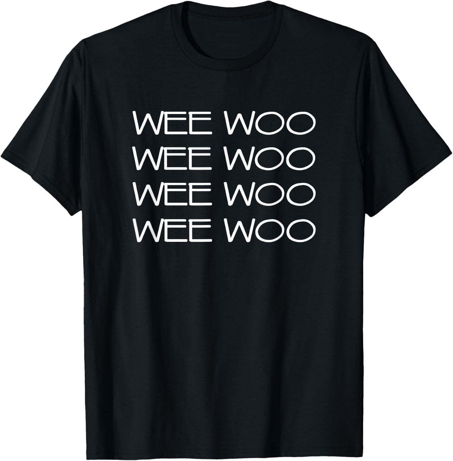 Wee Woo Fire Truck T-Shirt - T-Shirt | Black