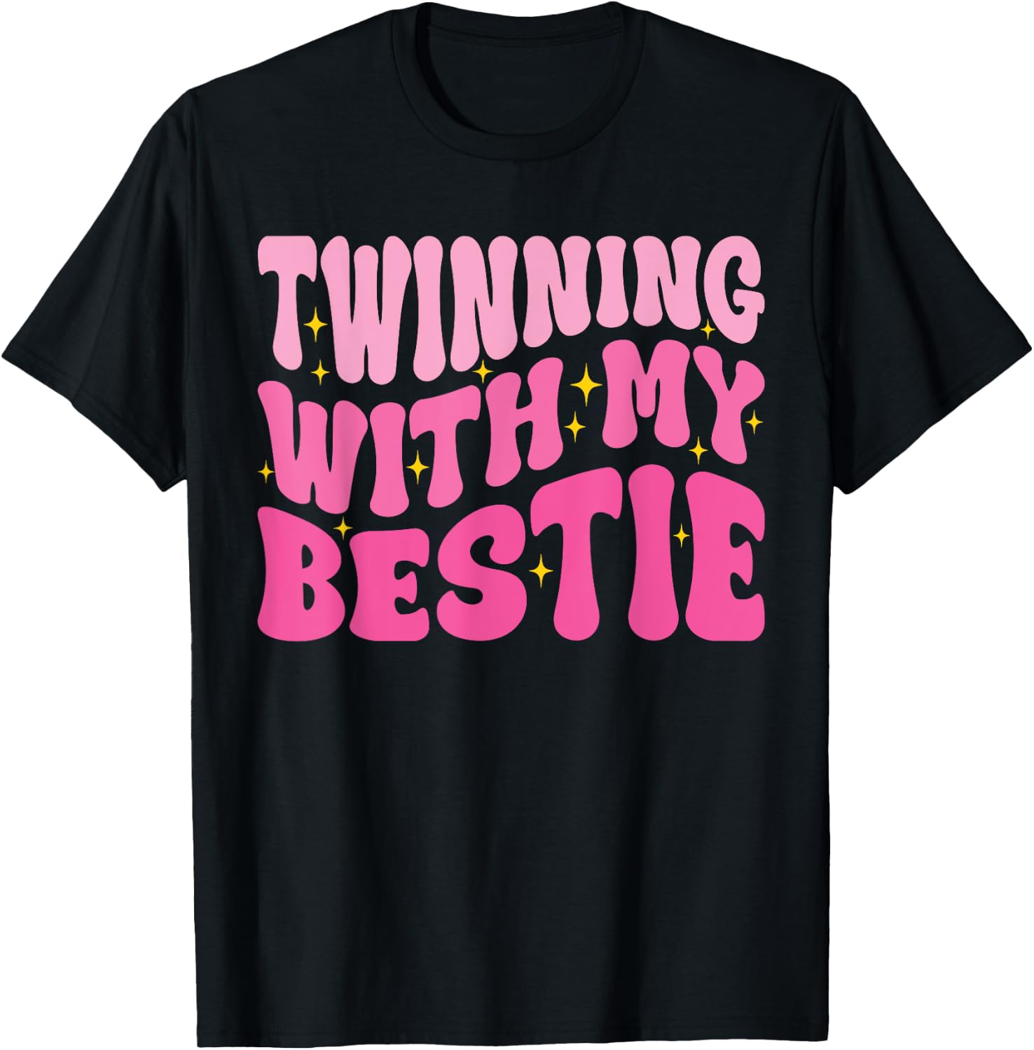 Twinning With My Bestie Friends Spirit Week Girls Twins Day T-Shirt - T-Shirt | Black