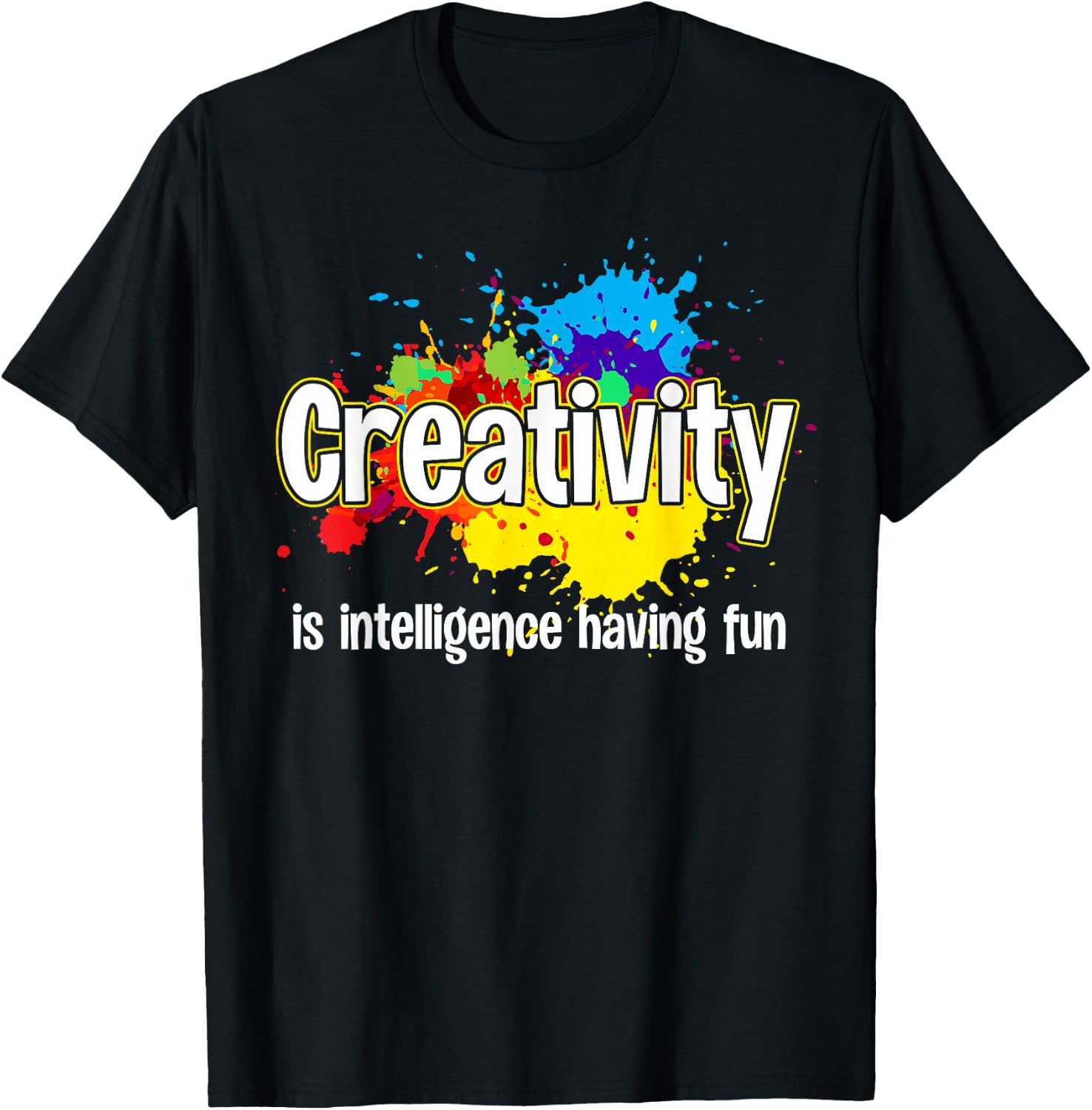 Cute Creativity Art Women Creative Drawing Teacher T-Shirt - T-Shirt | Black
