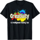 Cute Creativity Art Women Creative Drawing Teacher T-Shirt - T-Shirt | Black
