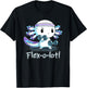 Flex-O-Lotl Weightlifting Axolotl Gym Work Out Fift T-Shirt - T-Shirt | Black