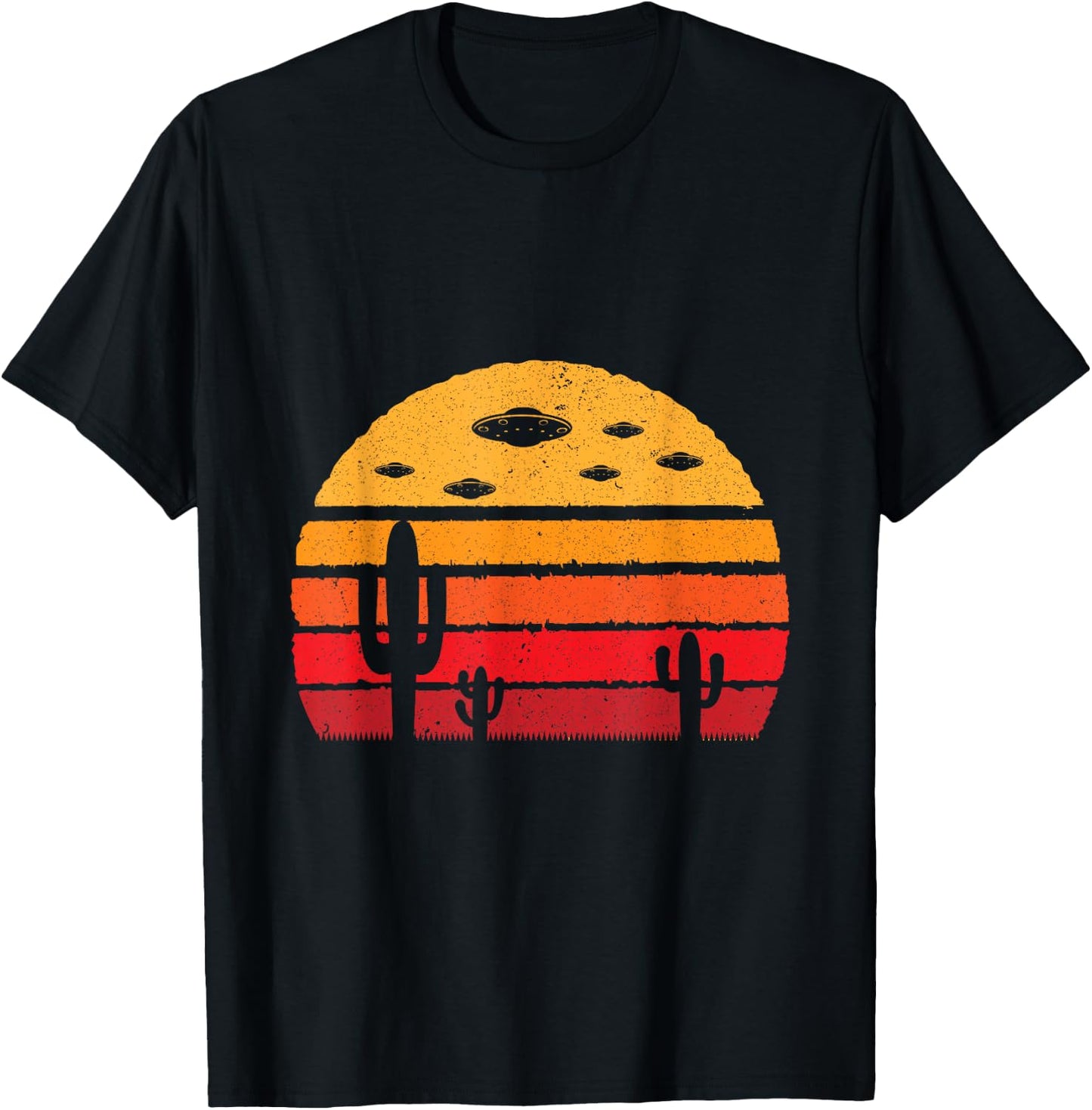 UFO Alien Retro Desert Extraterrestrial Gift T-Shirt - T-Shirt | Black