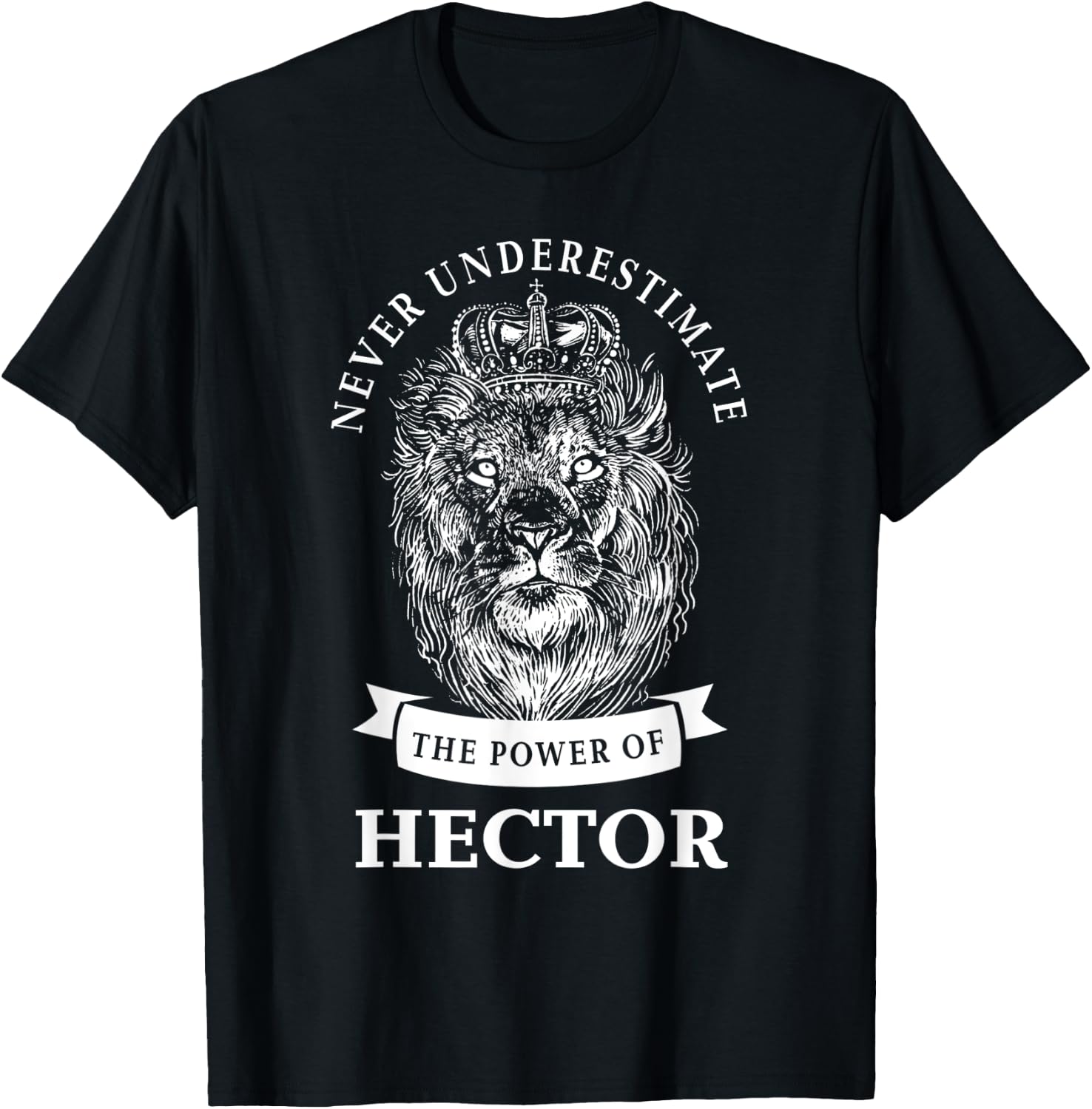 Hector Gift Name Lion T-Shirt - T-Shirt | Black