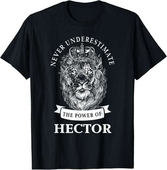 Hector Gift Name Lion T-Shirt - T-Shirt | Black