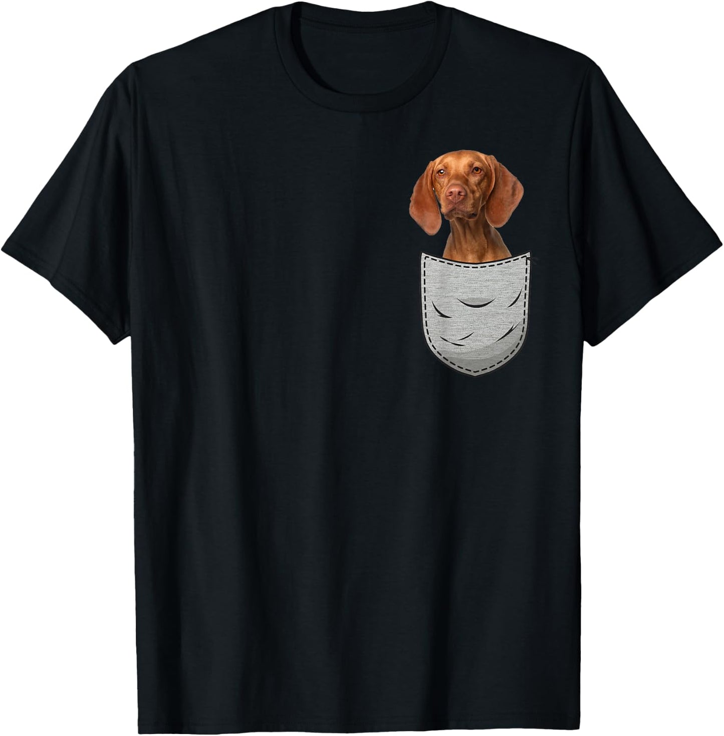 Magyar Vizsla Short Haired Hungarian Vorehand Dog T-Shirt - T-Shirt | Black