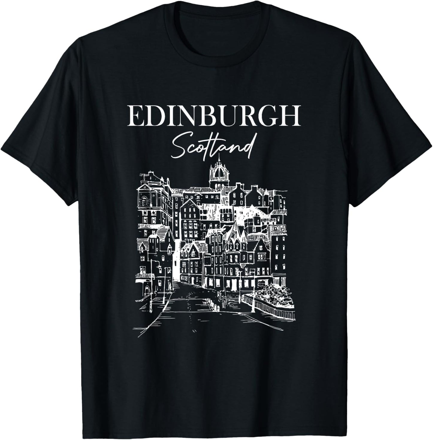 Edinburgh Scotland Traveling Edinburgh Travel Girls Trip T-Shirt - T-Shirt | Black