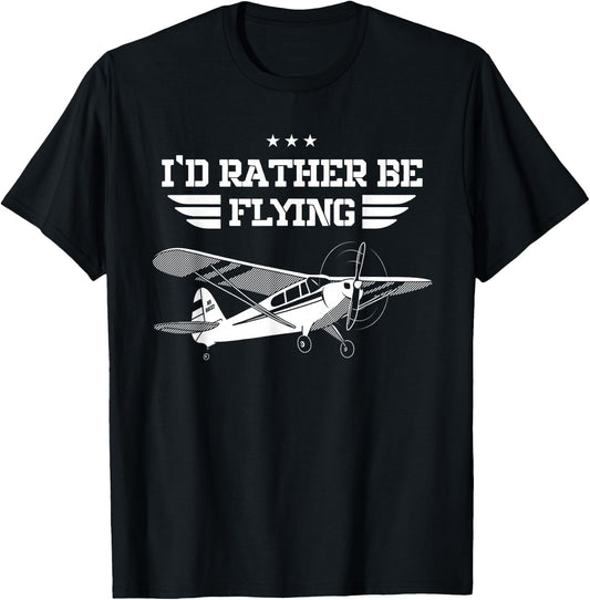 I'd Rather Be Flying RC Model Pilot Aviation Gifts RC Tarpaulin T-Shirt - T-Shirt | Black