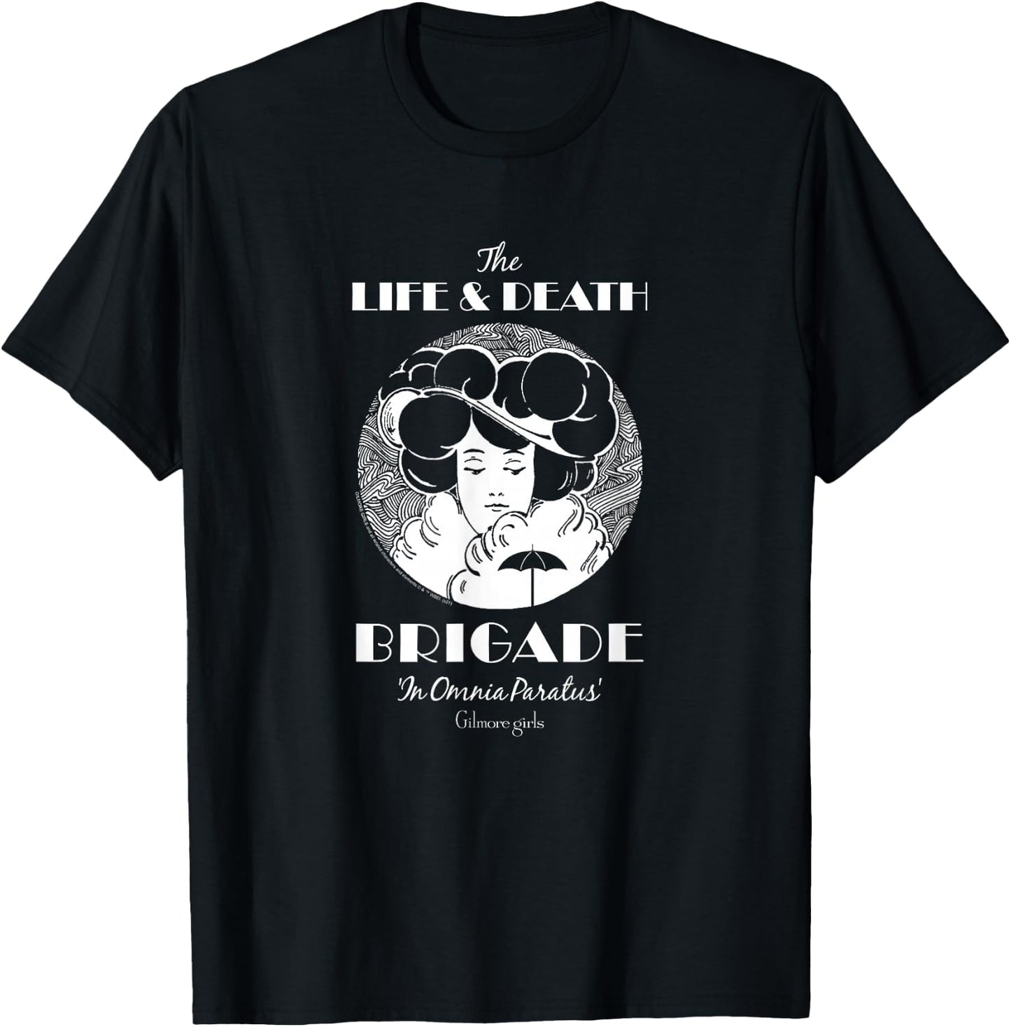 Gilmore Girls Life and Death Brigade Logo TV Show T-Shirt - T-Shirt | Black