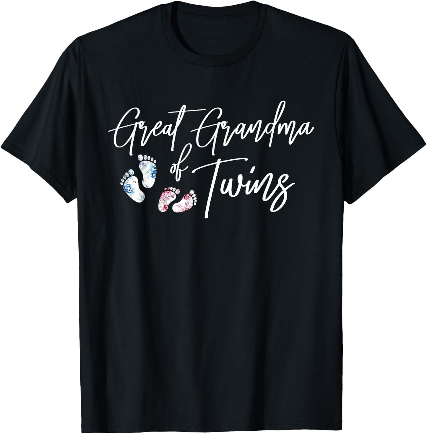 Great Grandma Of Twins Proud Twin Great Grandma T-Shirt - T-Shirt | Black