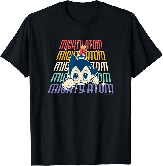 Astro Arm Atom Retro (Flying Atom) (C) Tezuka Productions T-Shirt - T-Shirt | Black