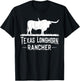 Texas Longhorn Rancher - Longhorn Cow For Cattle Farmer T-Shirt - T-Shirt | Black