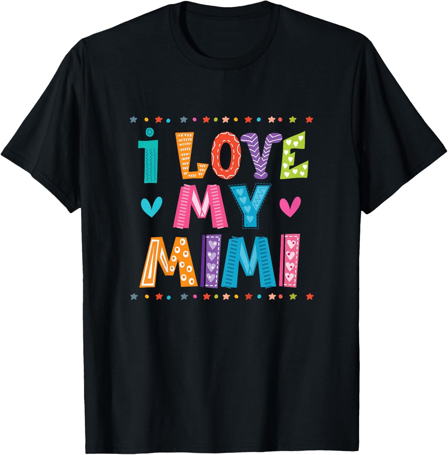 Granddaughter I Love My Mimi T-Shirt - T-Shirt | Black