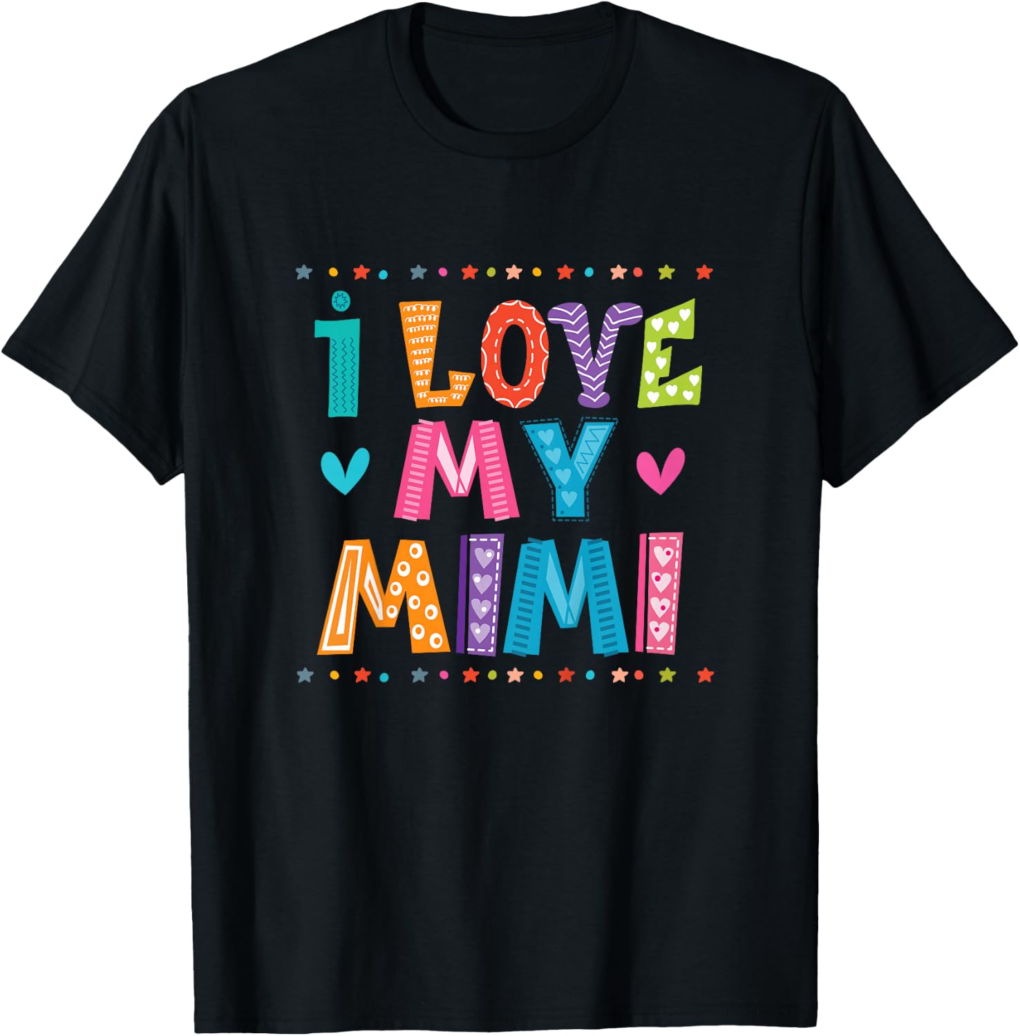 Granddaughter I Love My Mimi T-Shirt - T-Shirt | Black