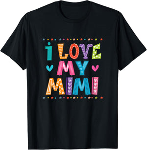 Granddaughter I Love My Mimi T-Shirt - T-Shirt | Black