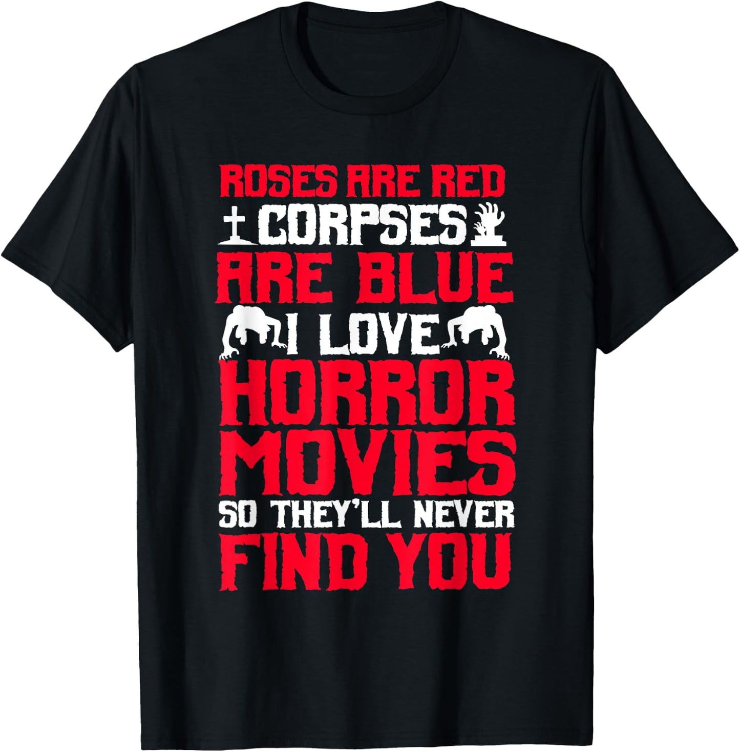 Horror Movies Thriller Halloween Fans Scary Film Lovers T-Shirt - T-Shirt | Black