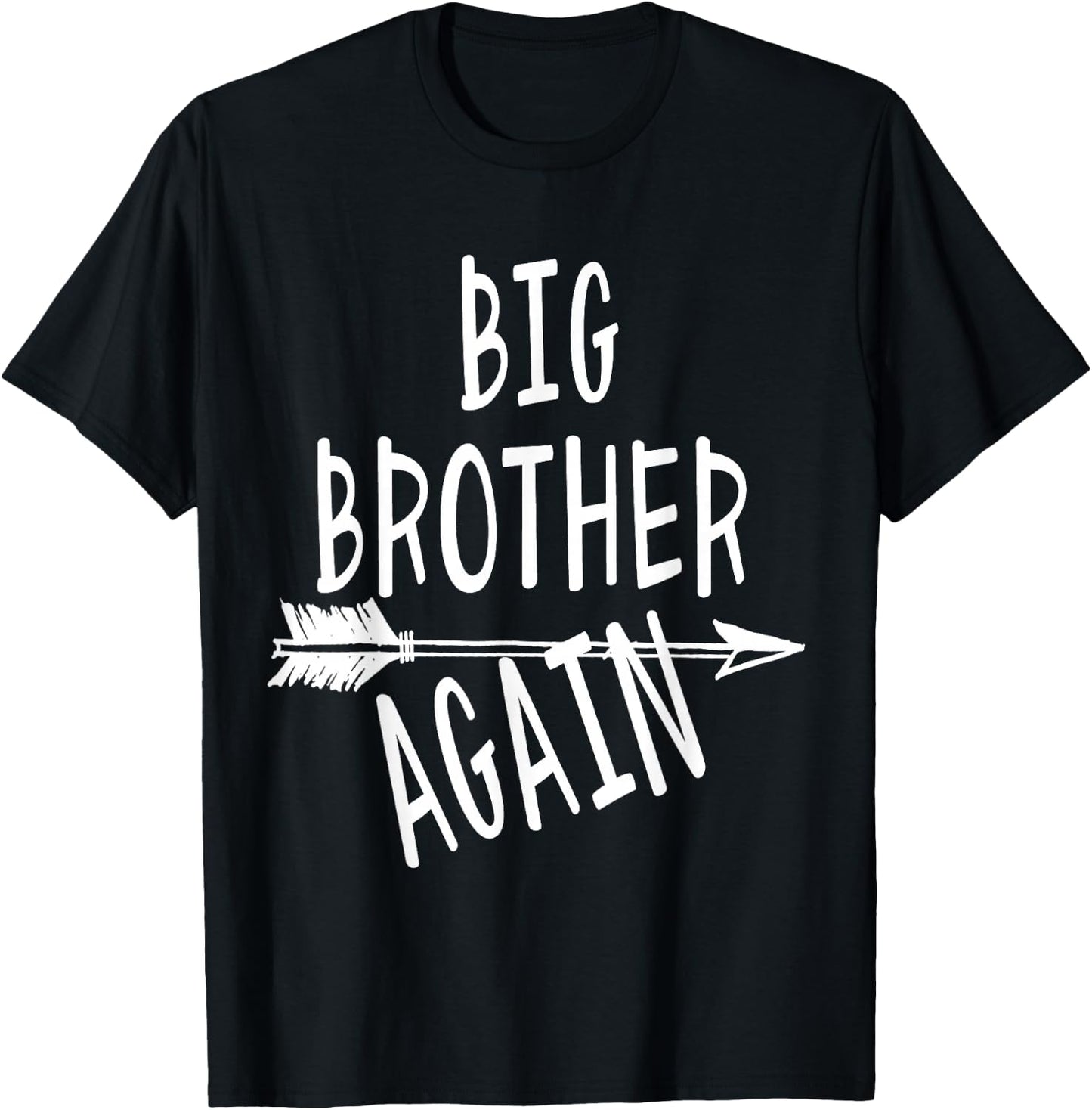 Big Brother Again for Boys with Arrow Funny 2023 T-Shirt - T-Shirt | Black