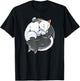 Black and White Cat Yin Yang Yoga Buddhism Cute Cat Lovers Men Women Kids T-Shirt - T-Shirt | Black