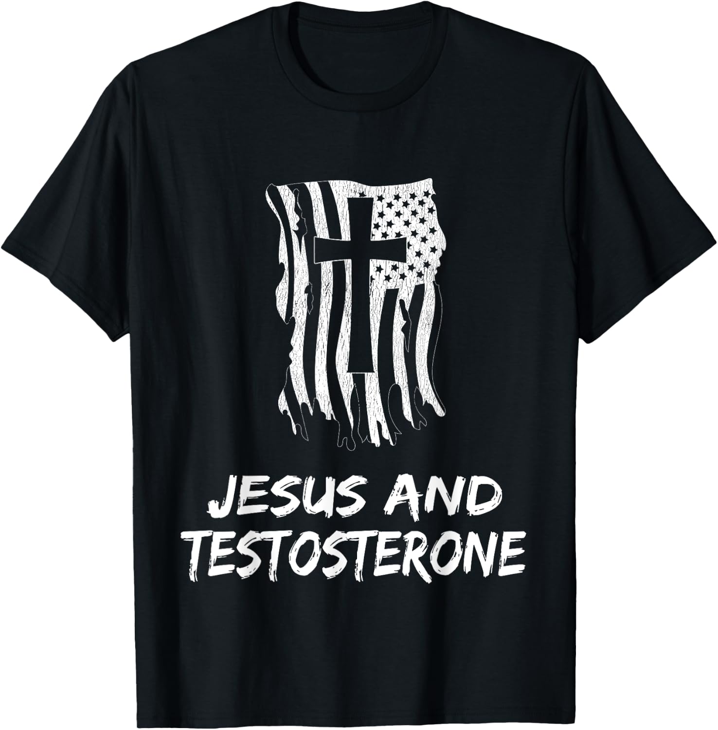 Jesus And Testosterone. Christian Testosterone Therapist T-Shirt - T-Shirt | Black