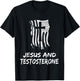 Jesus And Testosterone. Christian Testosterone Therapist T-Shirt - T-Shirt | Black