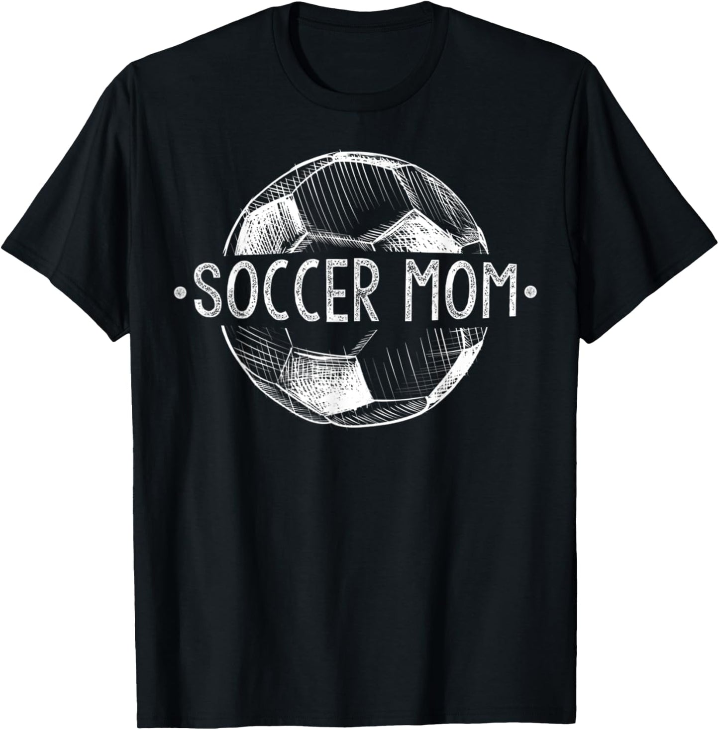 Soccer Mom Family Matching Team Player Gift Sport Lover Mama T-Shirt - T-Shirt | Black