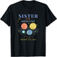 Sister 1st Birthday First Trip Around The Sun Space Bday T-Shirt - T-Shirt | Black