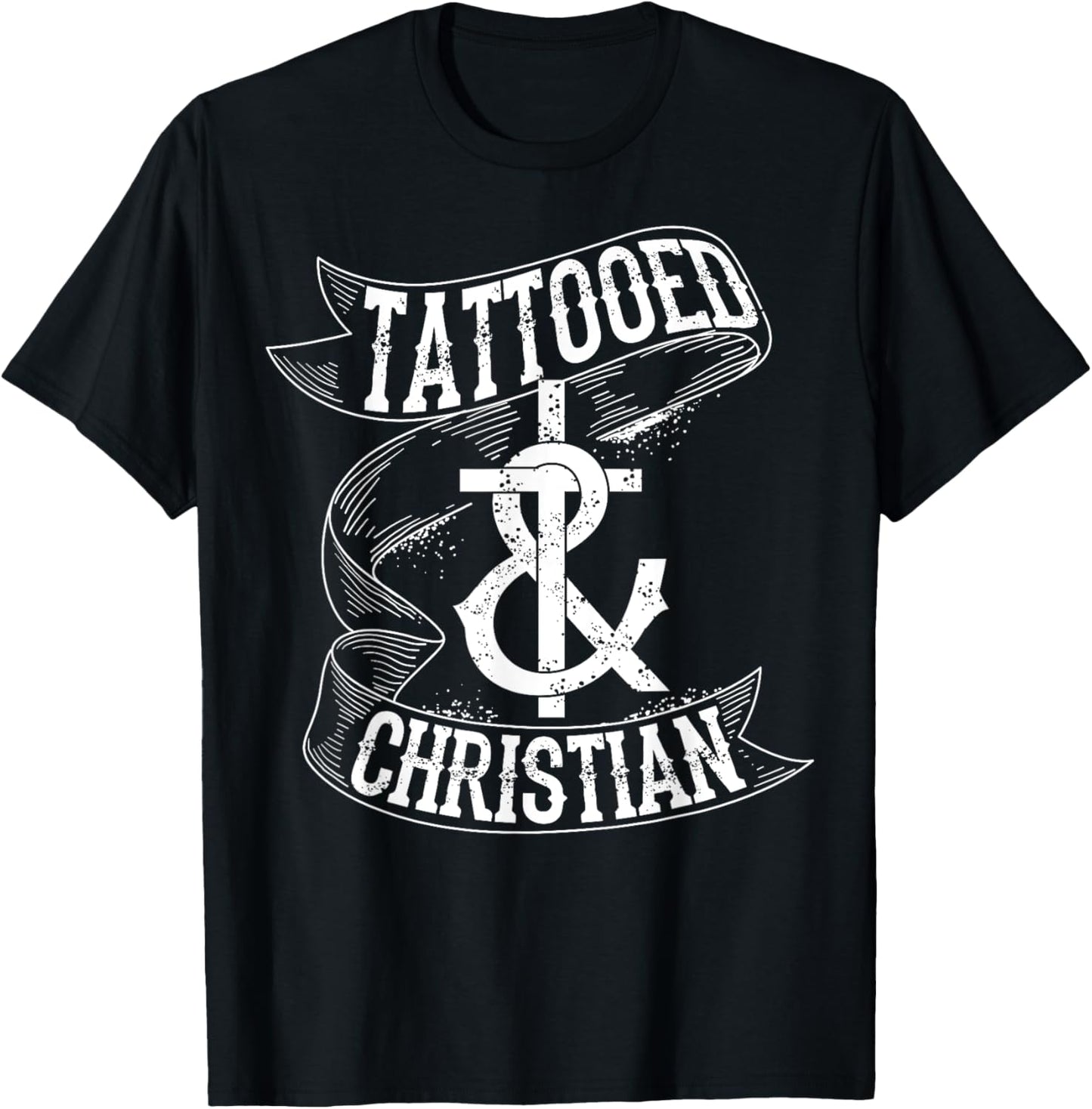 Cool Tattooed & Christian | Cute Inked Lover Believer Gift T-Shirt - T-Shirt | Black