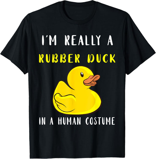 Rubber Duck Costume Rubber Ducks Rubber Duckling Cute Duckie T-Shirt - T-Shirt | Black