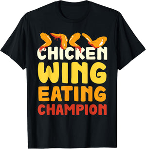 Chicken Wings Eating Champion Hot Wings Buffalo Wings T-Shirt - T-Shirt | Black