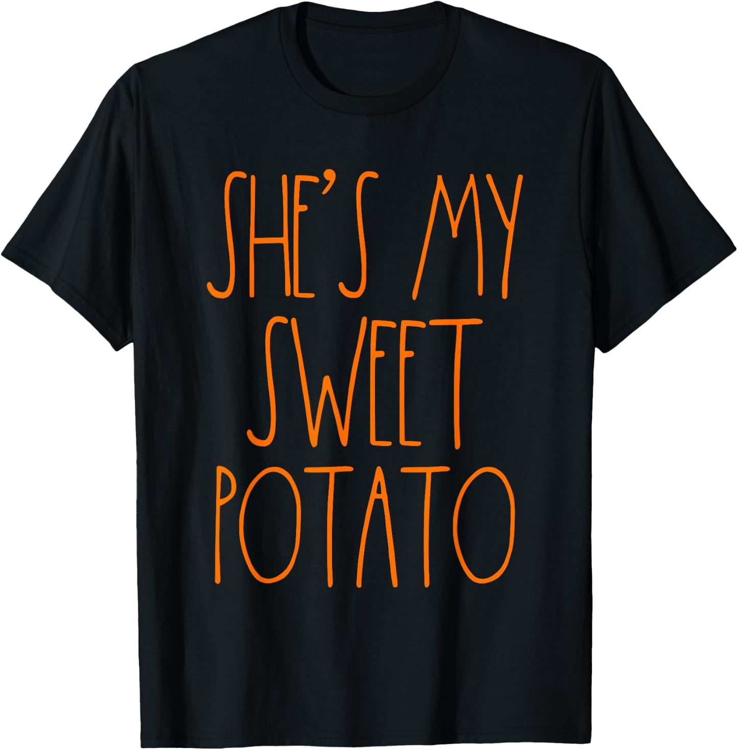 Shes My Sweet Potato I Yam Set Thanksgiving Couple Shirts T-Shirt - T-Shirt | Black