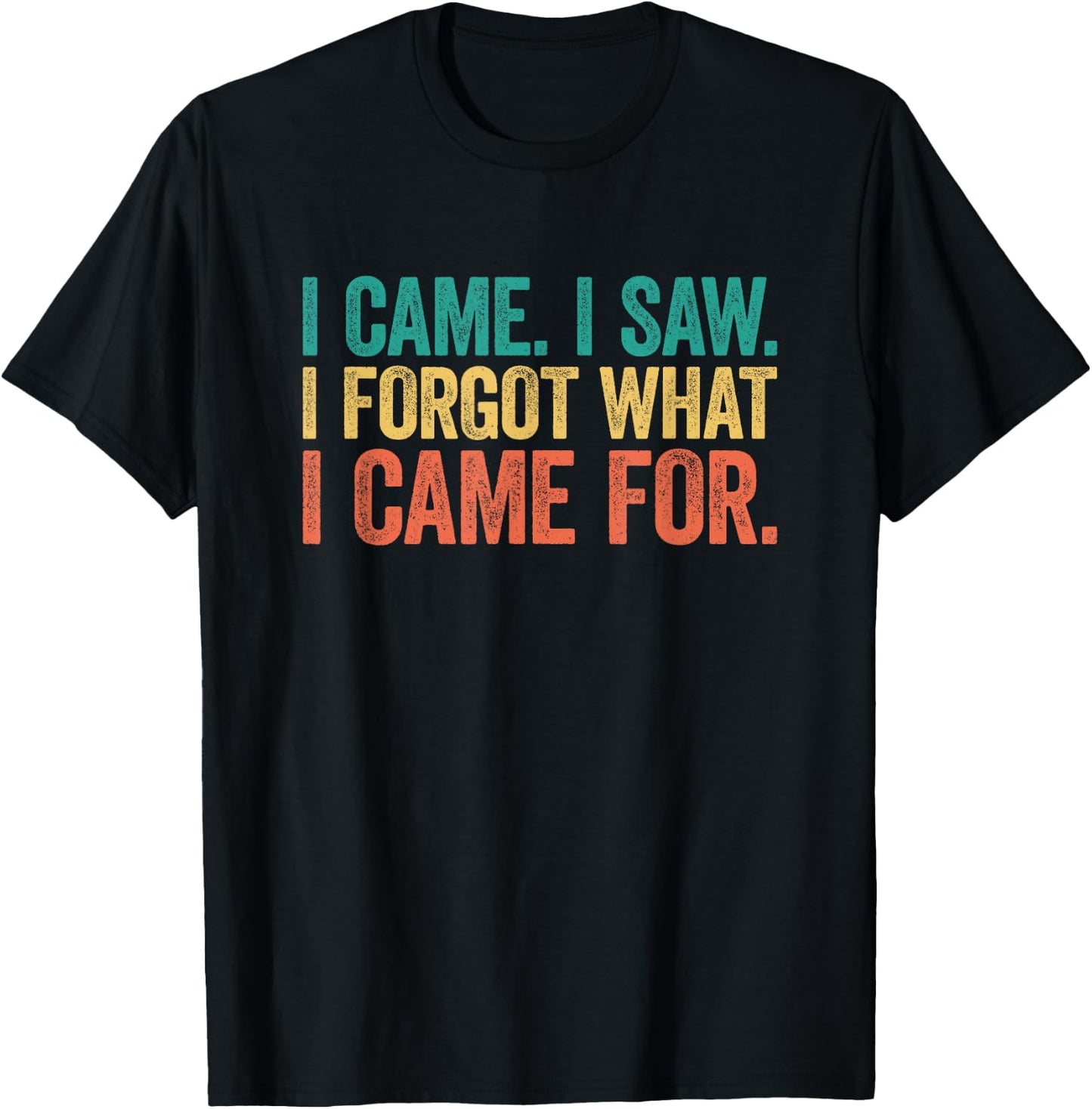 I Came I Saw I Forgot What I Came For T-Shirt - T-Shirt | Black