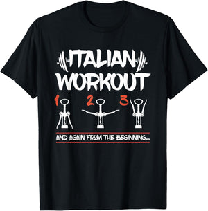 Italian Workout - Funny Italian Gifts T-Shirt - T-Shirt | Black