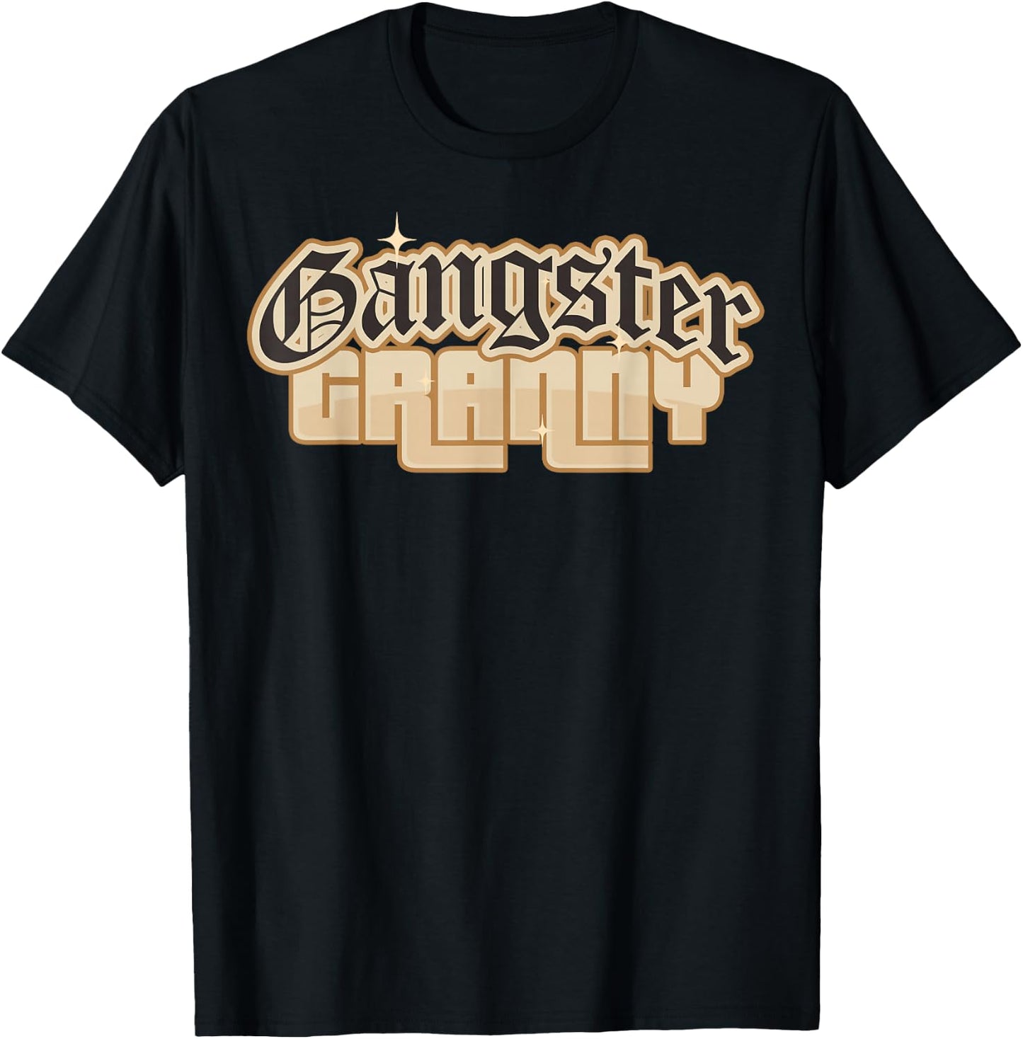 Emo Gangsta Granny Gangster Grandmother for Grandma Grammy T-Shirt - T-Shirt | Black