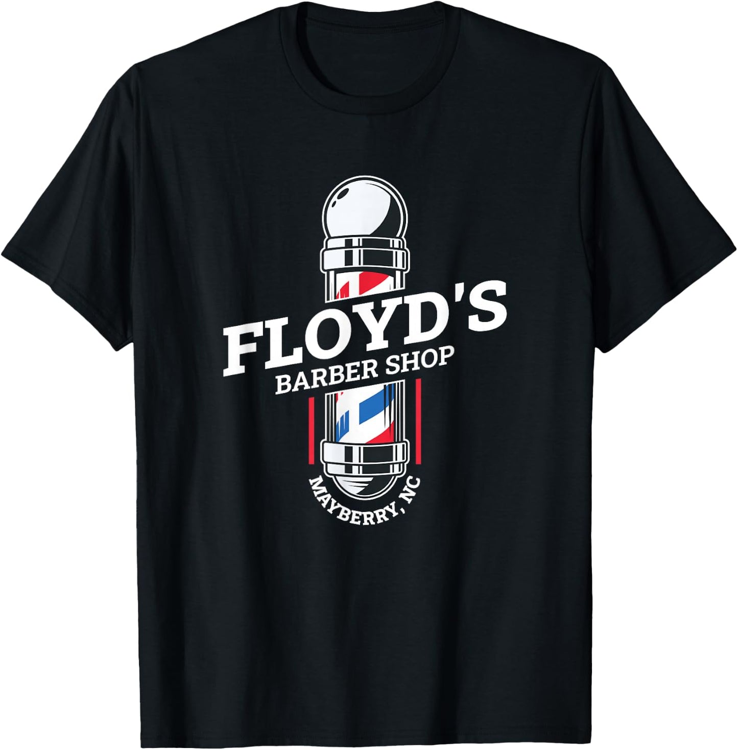 Floyd’s Barber Shop Mayberry North Carolina T-Shirt - T-Shirt | Black