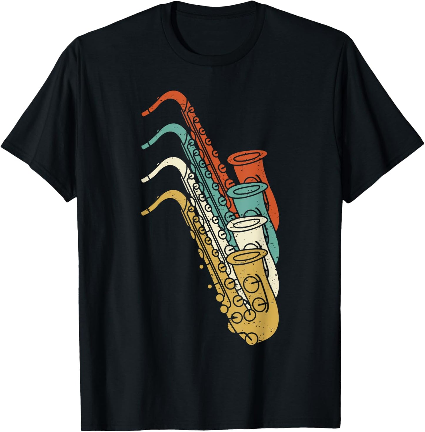 Saxophonist Saxist Sax I Vintage Saxophone T-Shirt - T-Shirt | Black