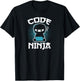 Code Ninja Programmer Coder Computer Programming Coding T-Shirt - T-Shirt | Black
