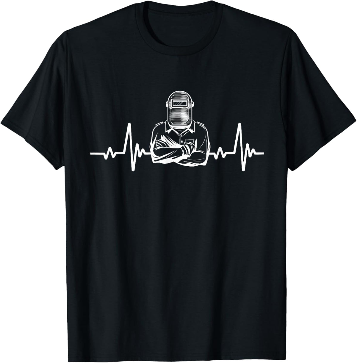 Heartbeat welding heartbeat welder welder motif T-Shirt - T-Shirt | Black