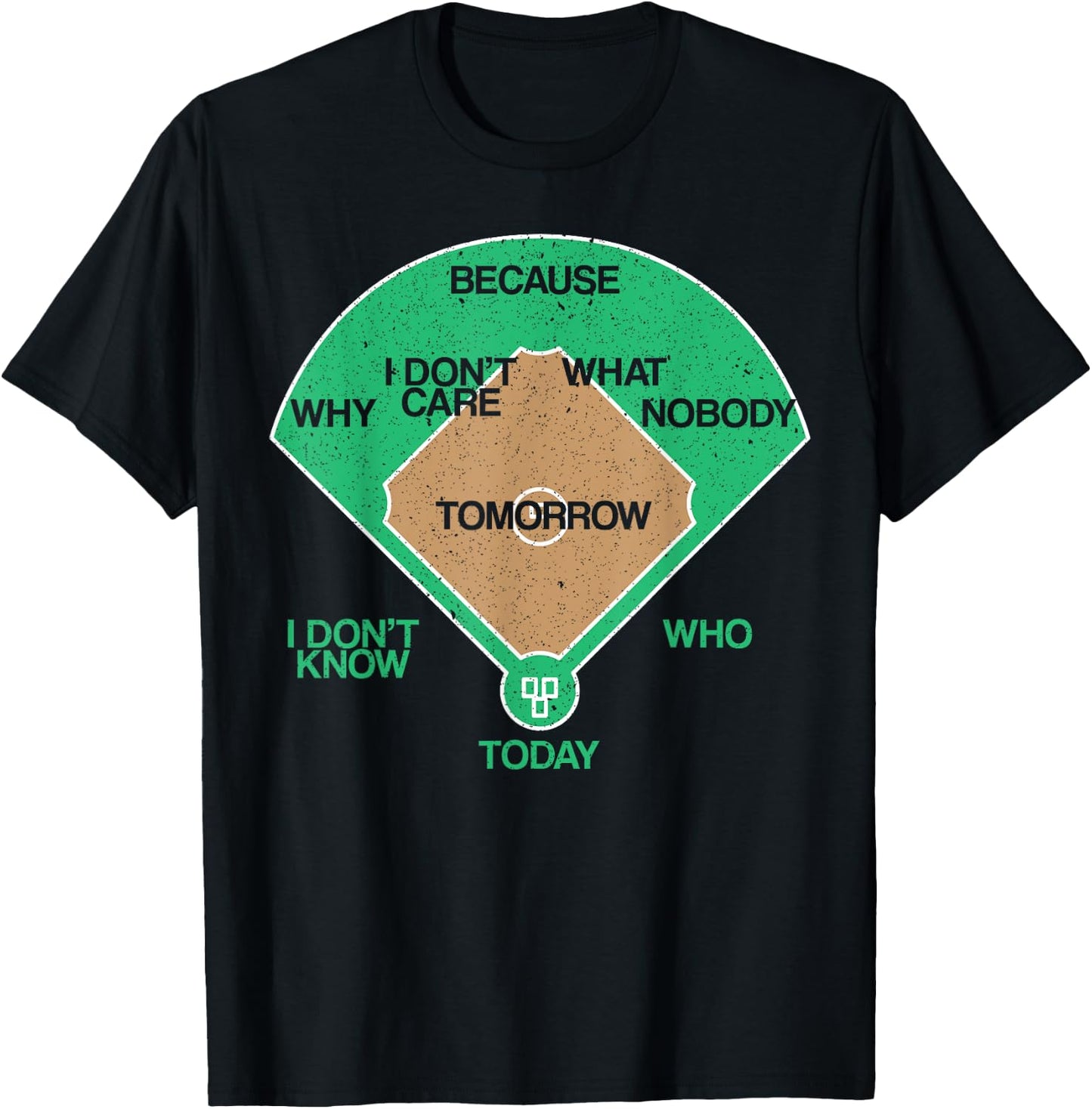 Whos On First Baseball for a Who's on First Baseball Fan T-Shirt - T-Shirt | Black