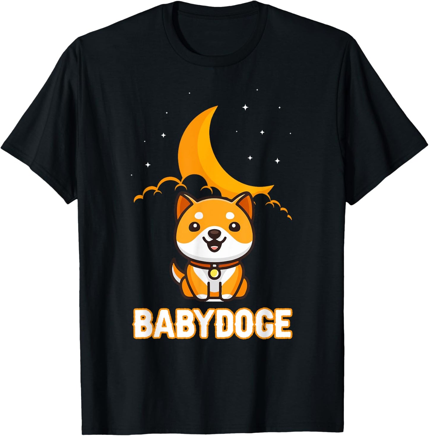 Baby Doge Shirt, Cute Crypto Dogecoin Baby Shiba Coin Moon T-Shirt - T-Shirt | Black