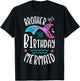 Brother Of The Birthday Mermaid Gifts Merman Family Matching T-Shirt - T-Shirt | Black