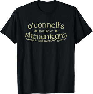 O'Connell's House O' Shenanigans Funny Irish Name T-Shirt - T-Shirt | Black