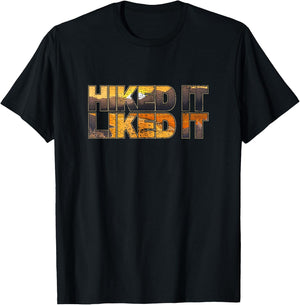 HIKED IT LIKED IT Adventure Hiking & Trail Running T-Shirt - T-Shirt | Black