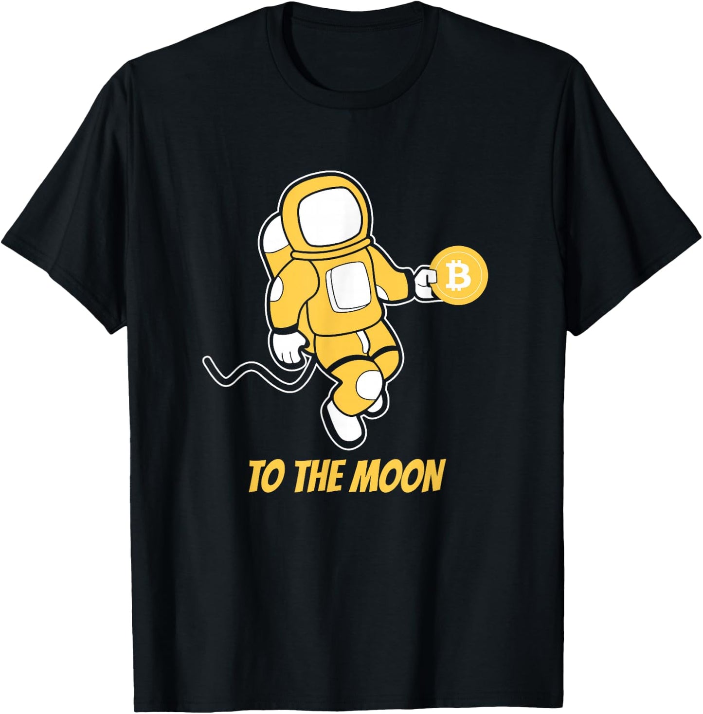 Bitcoin BTC Crypto to the Moon Astronaut T-Shirt - T-Shirt | Black