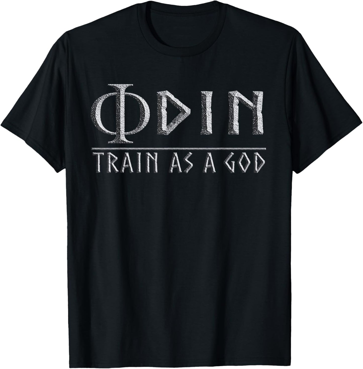 Vikings Odin Train As A God Norse Mythology Gym Training T-Shirt - T-Shirt | Black