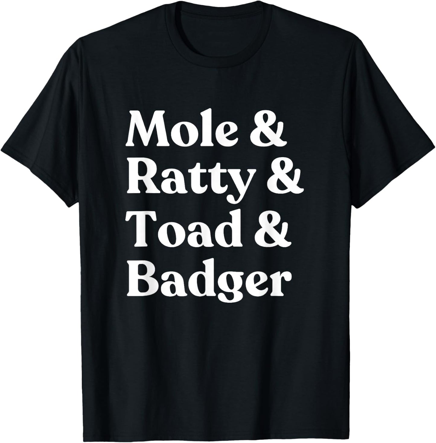 Wind in the Willows Character T-Shirt - T-Shirt | Black