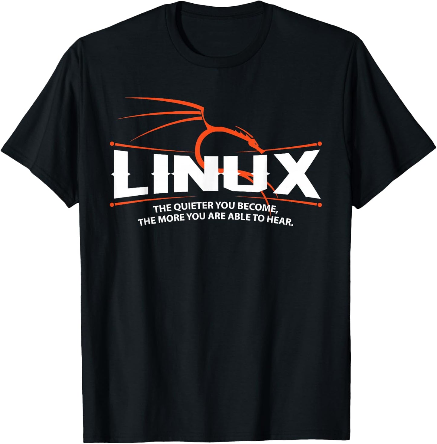 Backtrack Kali Linux Dragon and Tagline T-Shirt - T-Shirt | Black