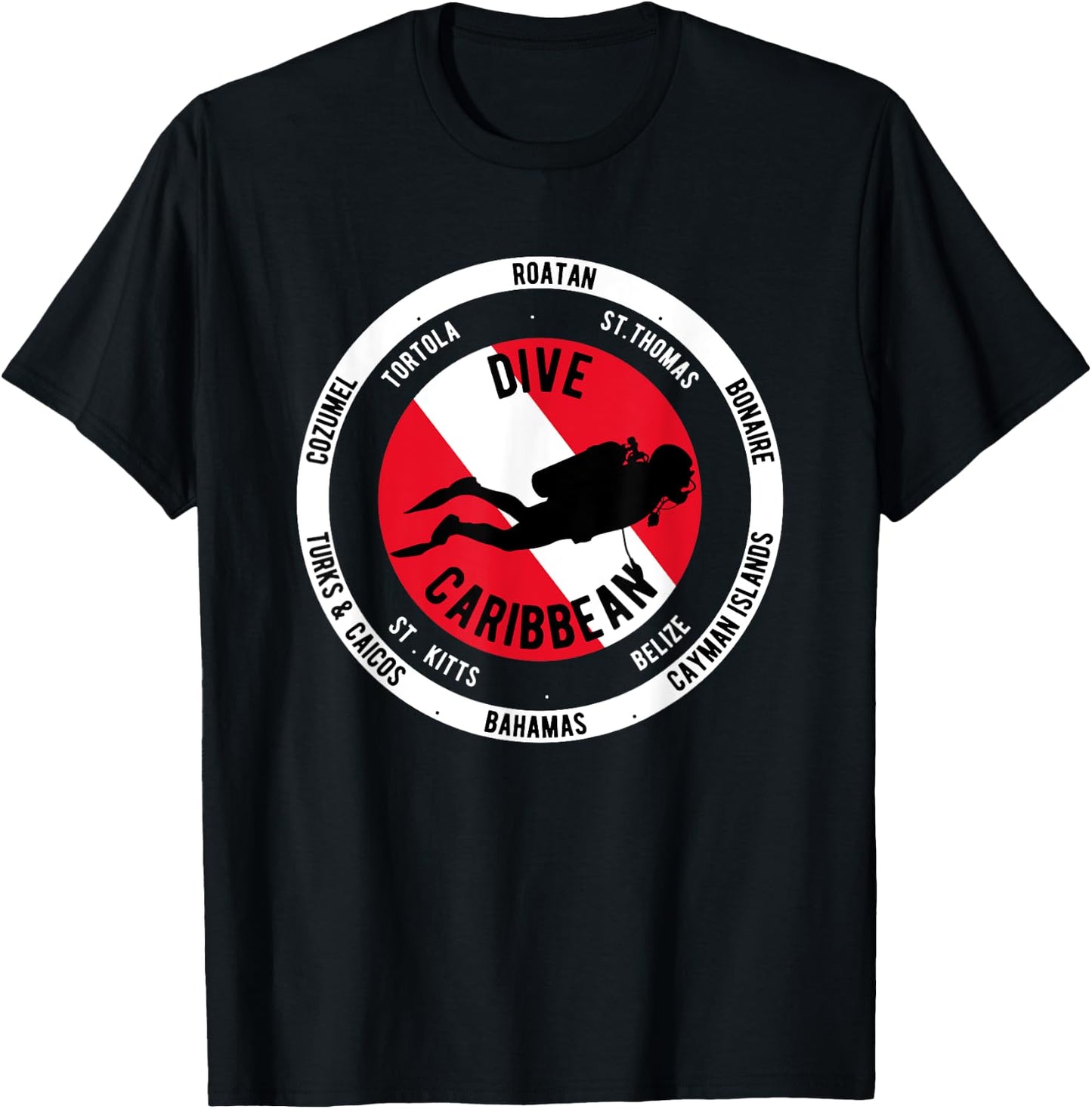 Scuba Dive Caribbean T-Shirt - T-Shirt | Black