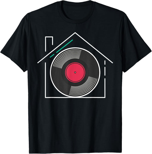 House Music DJ Turntable T-Shirt - T-Shirt | Black