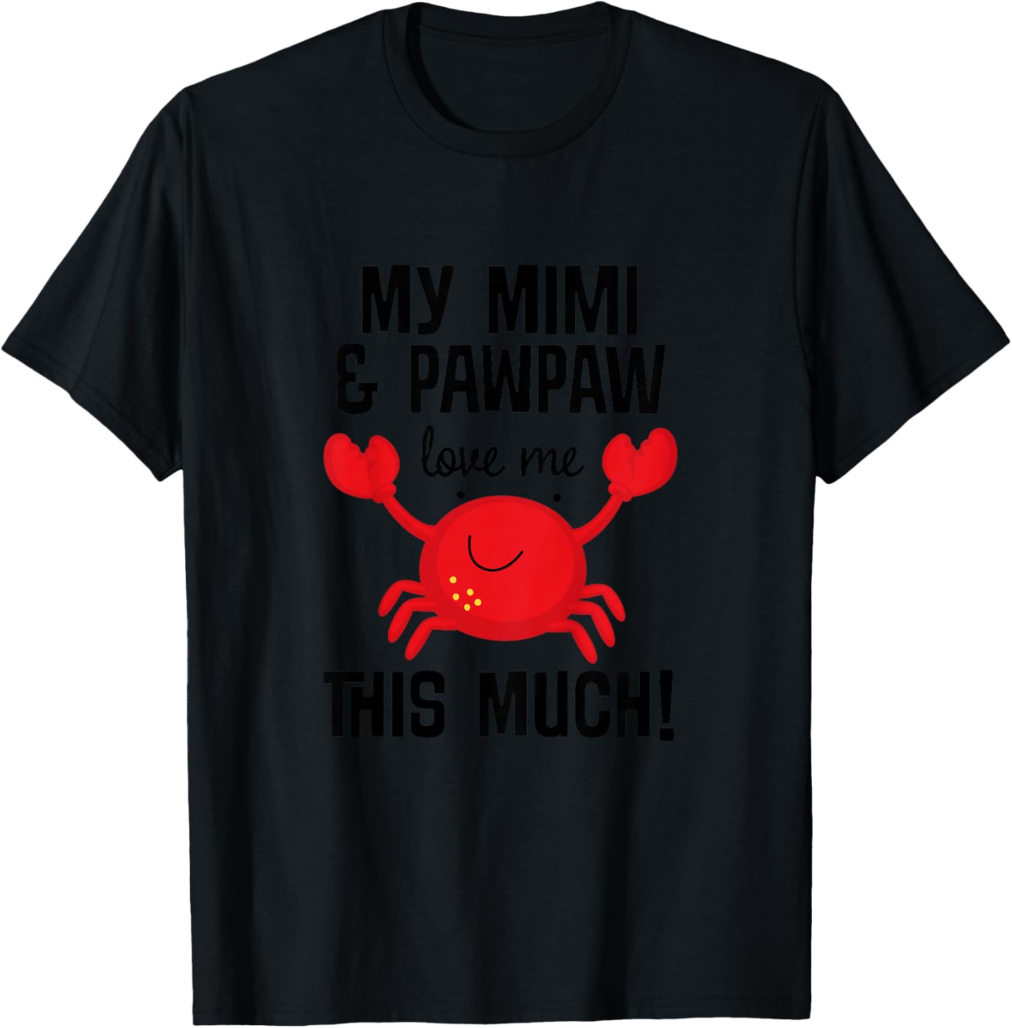 Kids Mimi and Pawpaw Love Me Grandchild T-Shirt - T-Shirt | Black
