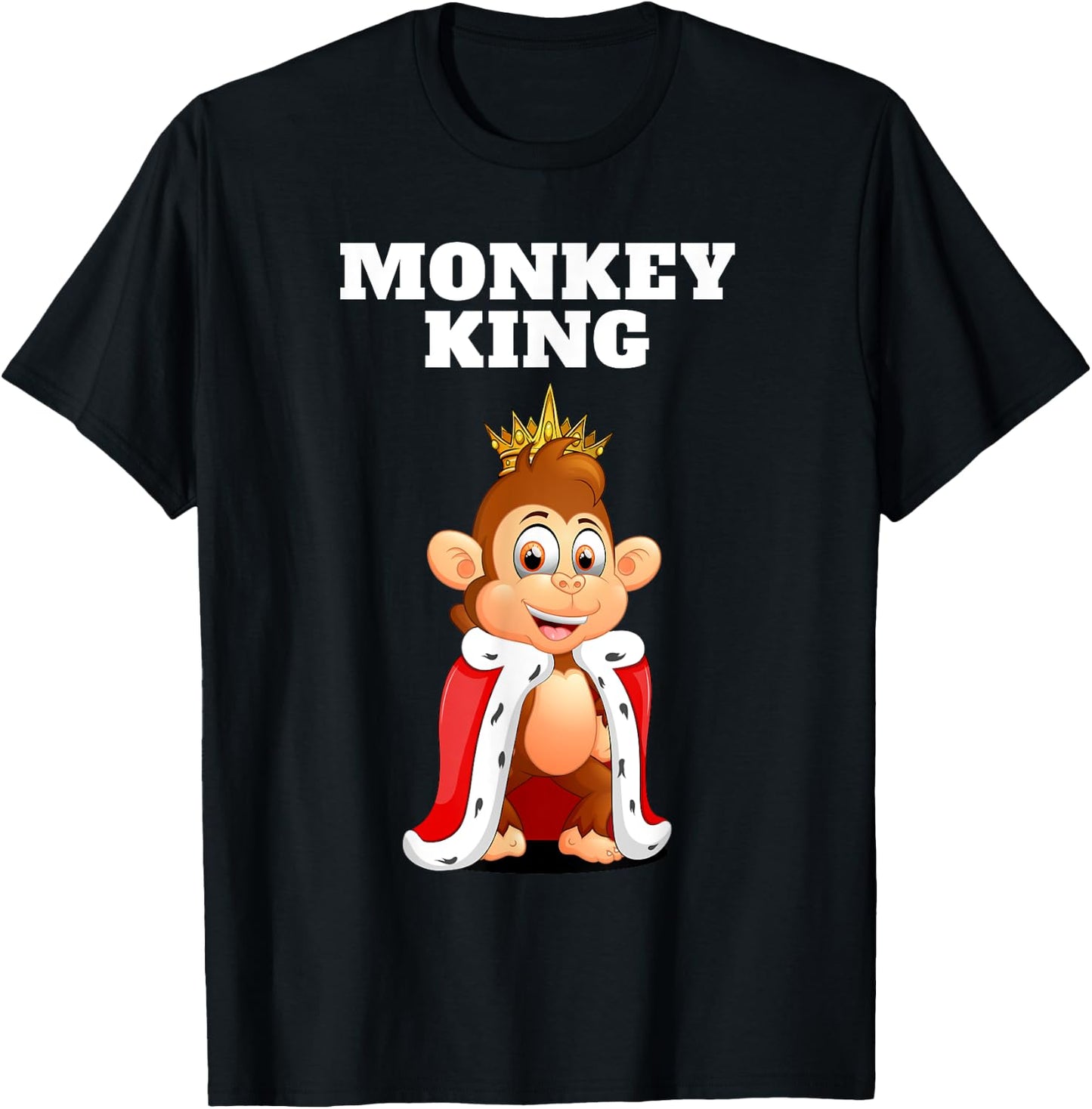 Monkey King | Boys Monkey | Monkey T-Shirt - T-Shirt | Black